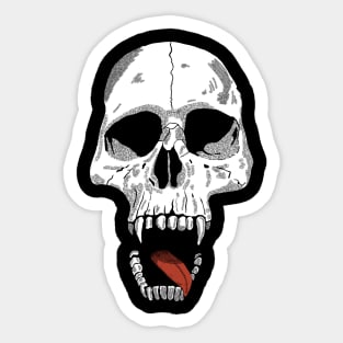 white demon skull Sticker